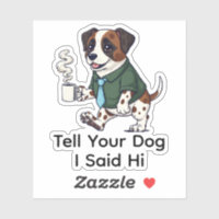 Funny St. Bernard Dog Business Suit Coffee