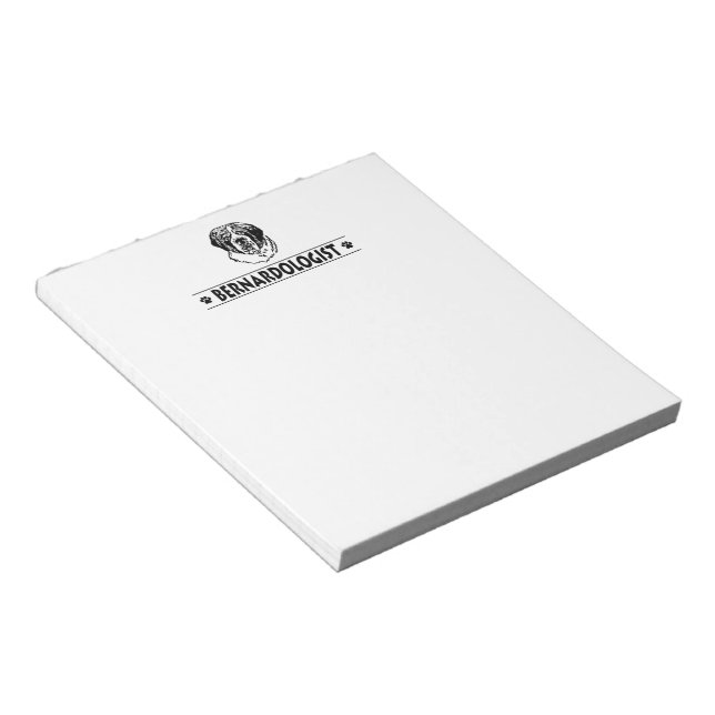 Funny St. Bernard Dog Notepad (Angled)
