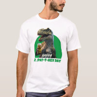 Funny St. Pat-T-Rex Celebration Beer-Loving Dino T
