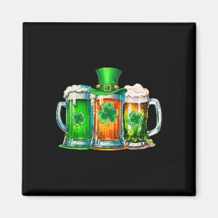 Funny St Patrick Day Irish Ireland Flag Green Beer Magnet