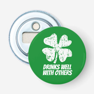 Funny St Patrick Day party magnetic bottle opener