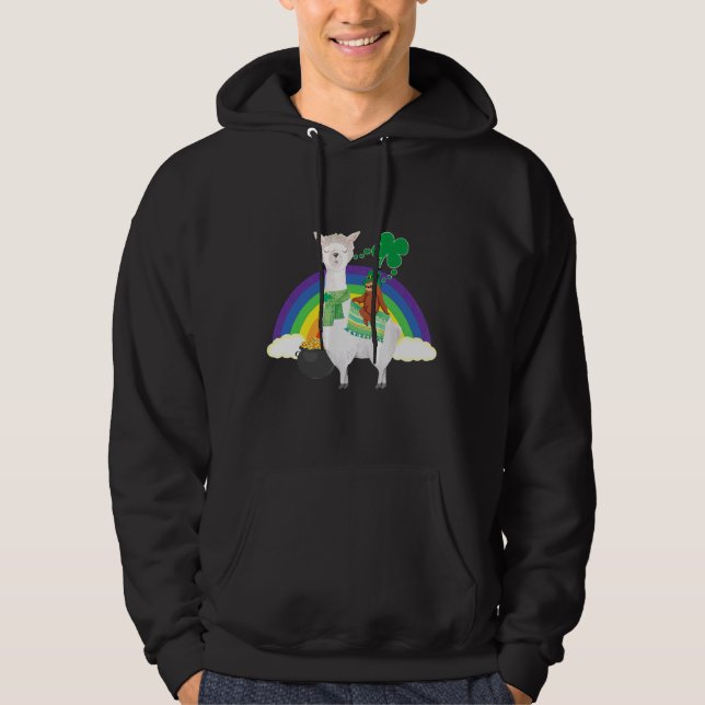 Funny St Patrick S Day Lucky Sloth Hoodie (Front)
