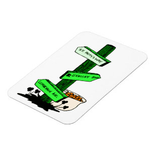 Funny St. Patrick’s Day Sign Post Flexible Magnet