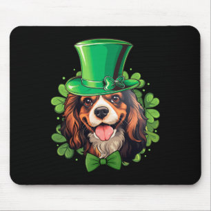 Funny St Patricks Cavalier King Charles Spaniel Mouse Pad