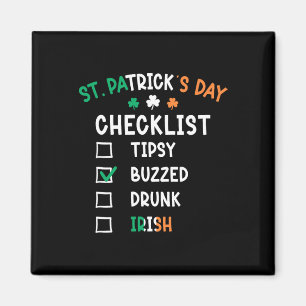 Funny St Patricks Day Checklist 3  Magnet