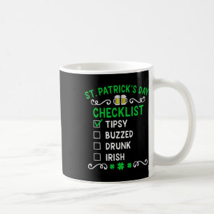 Funny St Patricks Day Checklist Coffee Mug