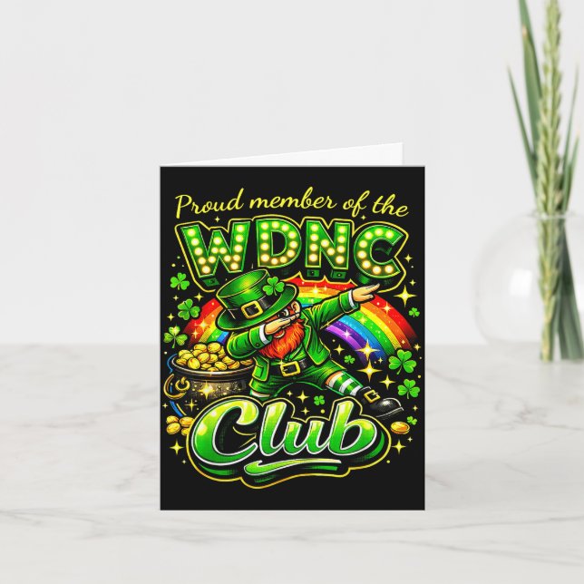 Funny st patricks day club  card (Front)