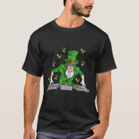 funny St Patrick's Day Dj Music Man Green