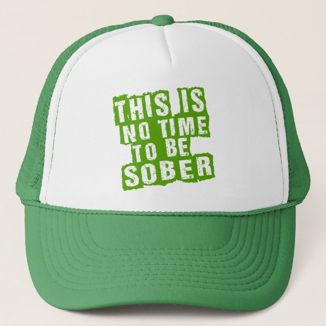 Funny St Patricks Day Drinking Humour Trucker Hat (Front)