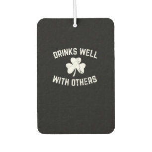 Funny St Patricks Day Drinking Shirt Drinks Well W Air Freshener