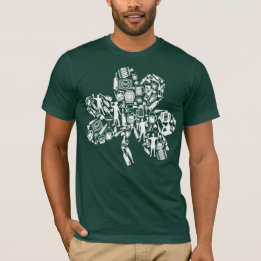 Funny St Patricks Day Drunken Shamrock Beer Humour T-Shirt