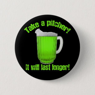 Funny St. Patrick's Day Green Beer 2 Inch Round Button