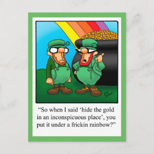 Funny St. Patrick's Day Humour Carte postale