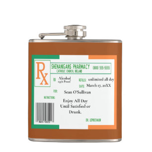 Funny St. Patrick's day Irish Booze Hip Flask