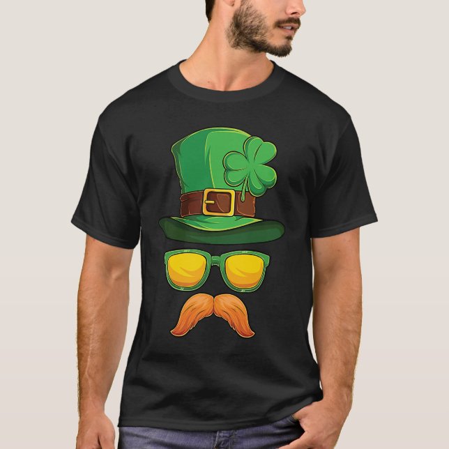 Funny St Patrick's Day Irish Leprechaun Men Boys T-Shirt (Front)