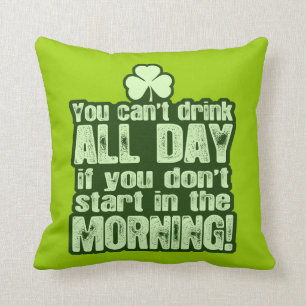 Funny St Patrick's Day Irish Throw Pillow