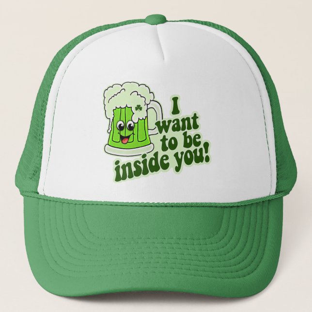 Funny St Patricks Day Irish Trucker Hat (Front)