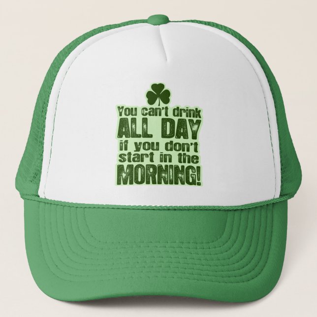 Funny St Patrick's Day Irish Trucker Hat (Front)