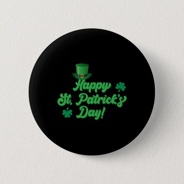 Funny St Patricks Day Leprechaun Party gift Paddy 2 Inch Round Button (Front)