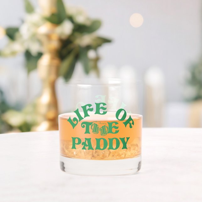 Funny St Patricks Day Life Of The Paddy Group Whiskey Glass (Insitu (Wedding))