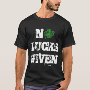 Funny St. Patrick's Day No Lucks Given Shamrock T-Shirt