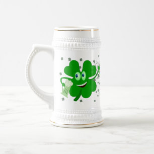 Funny St Patricks Day Shamrock Stein