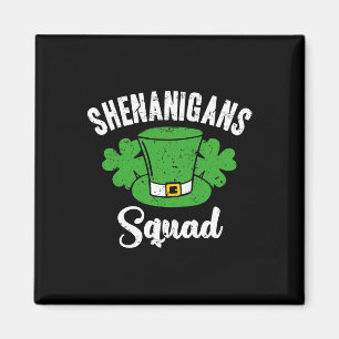 Funny St Patricks Day Shenanigans Squad Irish Sham Magnet