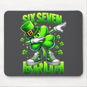 Funny St Patrick's Day Six Seven Bruh 67 Meme Sham Mouse Pad