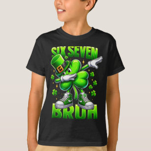 Funny St Patrick's Day Six Seven Bruh 67 Meme Sham T-Shirt