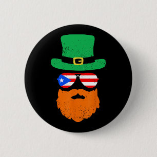 Funny St Patricks Day Sungles Puerto Rico Flag Bor 2 Inch Round Button