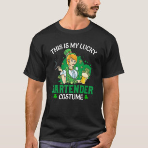 Funny St. Patrick's Day This Is My Lucky Bartender T-Shirt