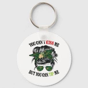 Funny St Patricks Day Waitress Bartender Waiter Ti Keychain