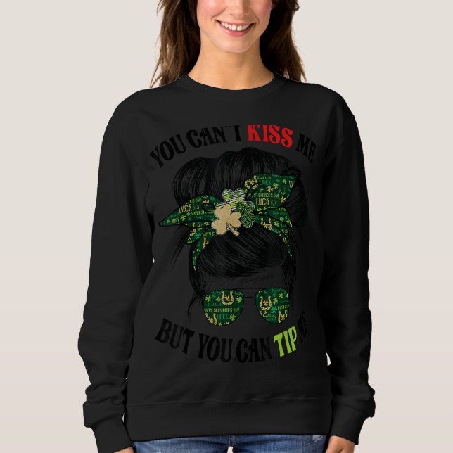 Funny St Patricks Day Waitress Bartender Waiter Ti Sweatshirt (Front)