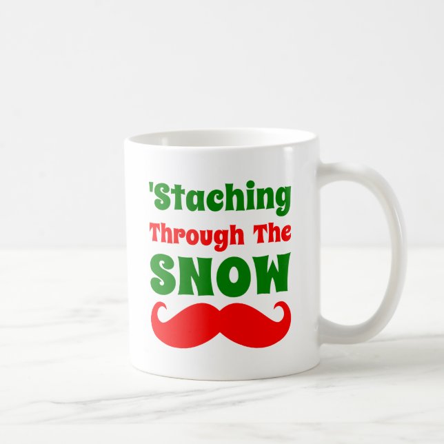 Funny Staching Through The Snow Coffee Mug (Right)