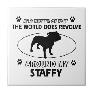Funny staffy designs tile