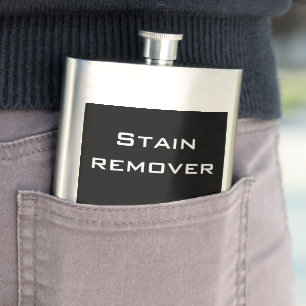 Funny "stain remover" hip flask