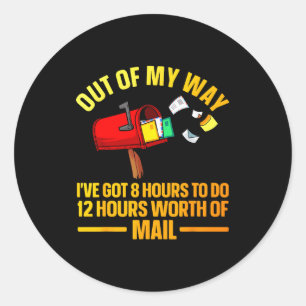 Funny Stal Worker Art For Men Women Mail Man Mail  Classic Round Sticker