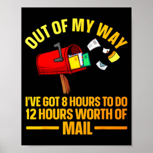 Funny Stal Worker Art For Men Women Mail Man Mail Poster