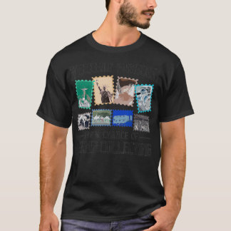 Funny Stamp Collecting Gift For Men Women Postal C T-Shirt