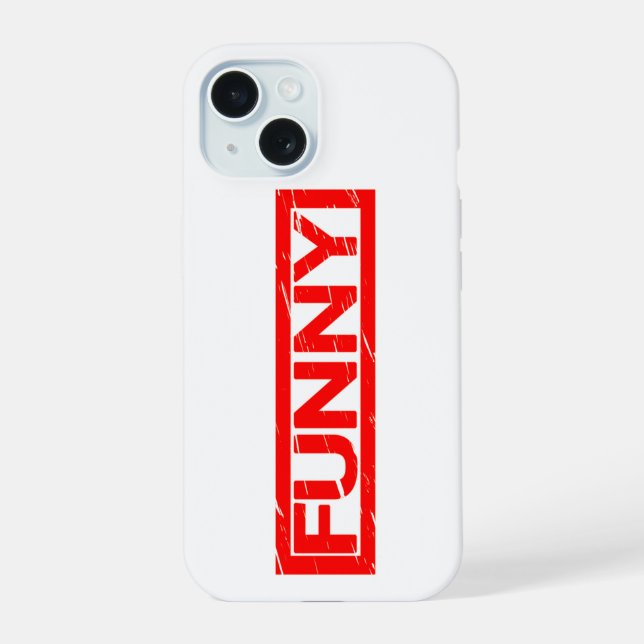 Funny Stamp iPhone 15 Case (Back)