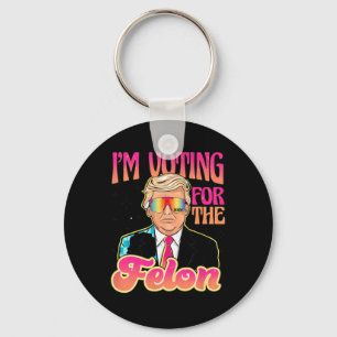 Funny Stand With Trump Vote 4 Trump 2024 Gifts Keychain