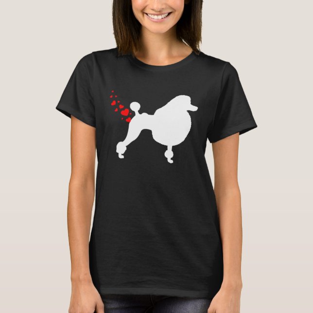 Funny Standard Poodle Owner Valentines Day Heart F T-Shirt (Front)