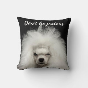 Funny Standard Poodle Throw Pillow