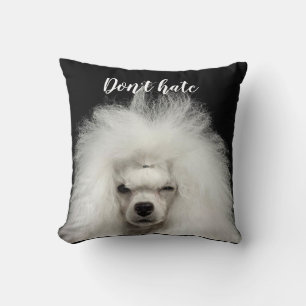 Funny Standard Poodle Throw Pillow