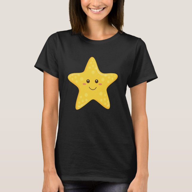 Funny Starfish Happy Star for Children Toddlers T-Shirt (Front)