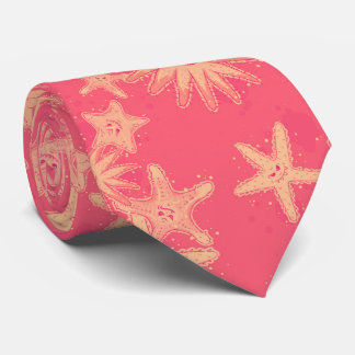 Funny Starfish rouge-lemonade pattern Tie