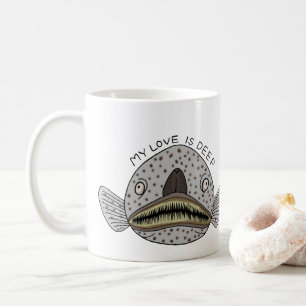 Funny Stargazer Fish My Love is Deep Gift for Lady Coffee Mug