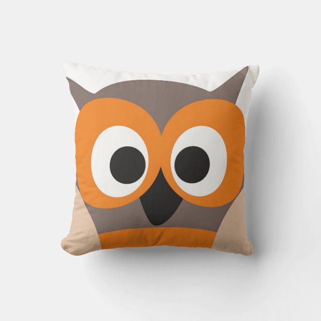 Funny staring owl pillow (Front)