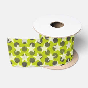 Funny Stars Pattern transparent + your background Satin Ribbon
