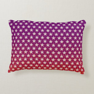 Funny Stars Pattern transparent + your idea Accent Pillow